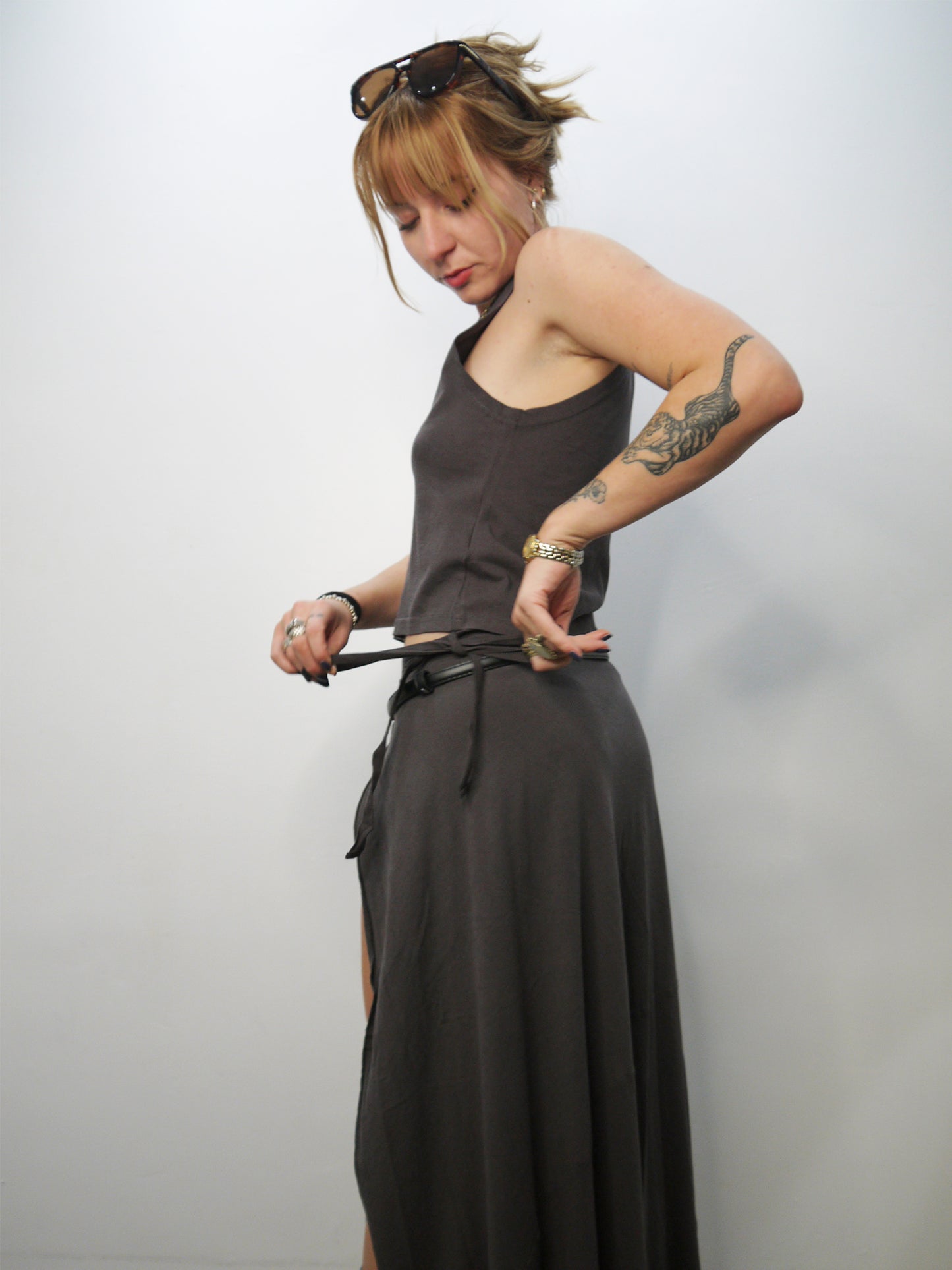 tank w wrap skirt set