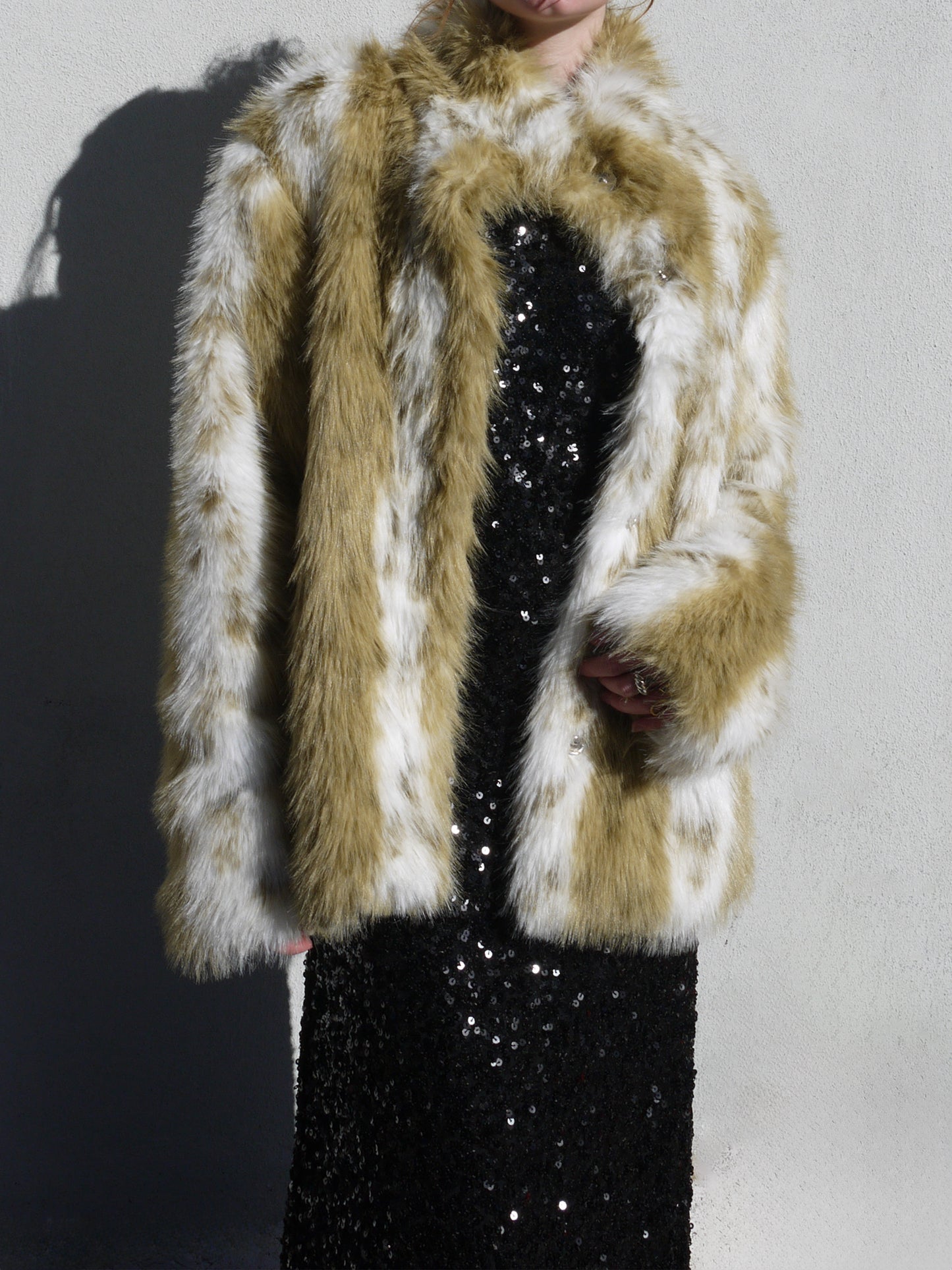 animal print fur jacket