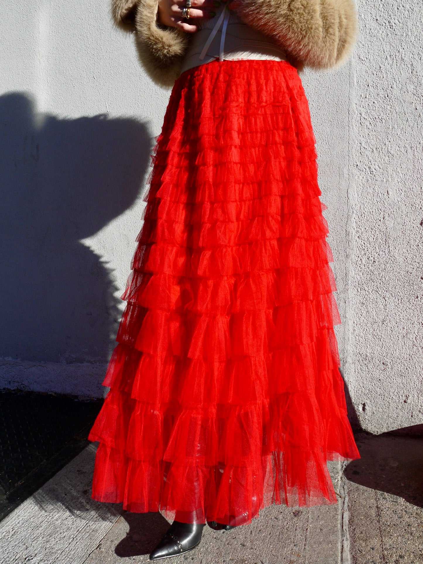 multi tiered tulle skirt