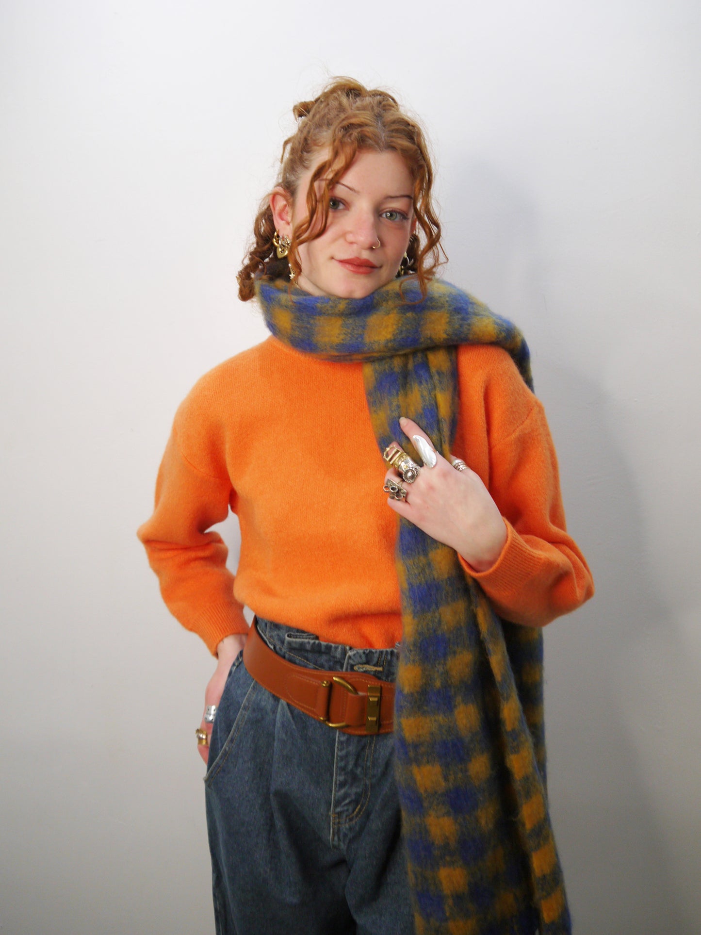 solid crewneck sweater