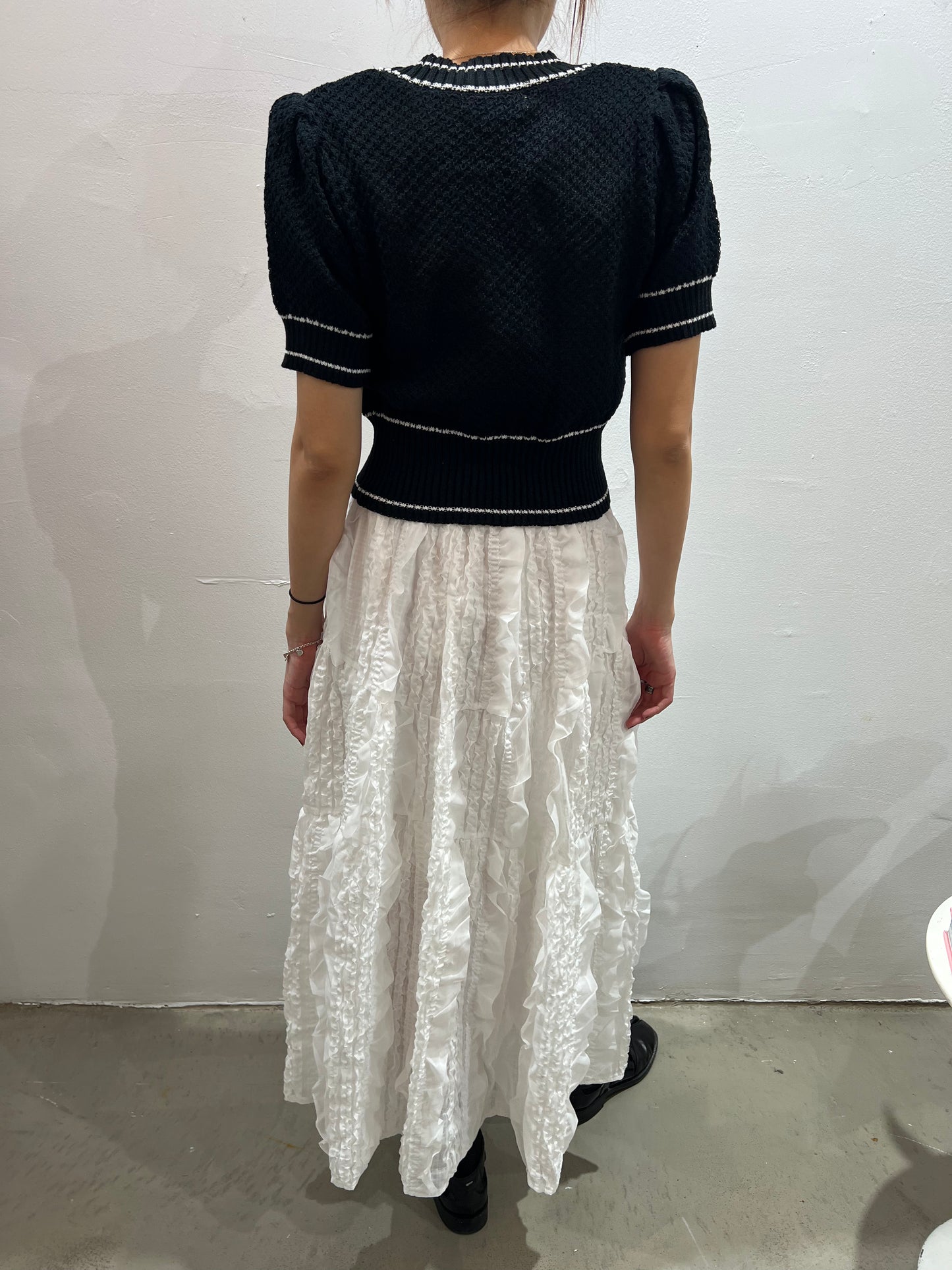 contrast stitch cardigan