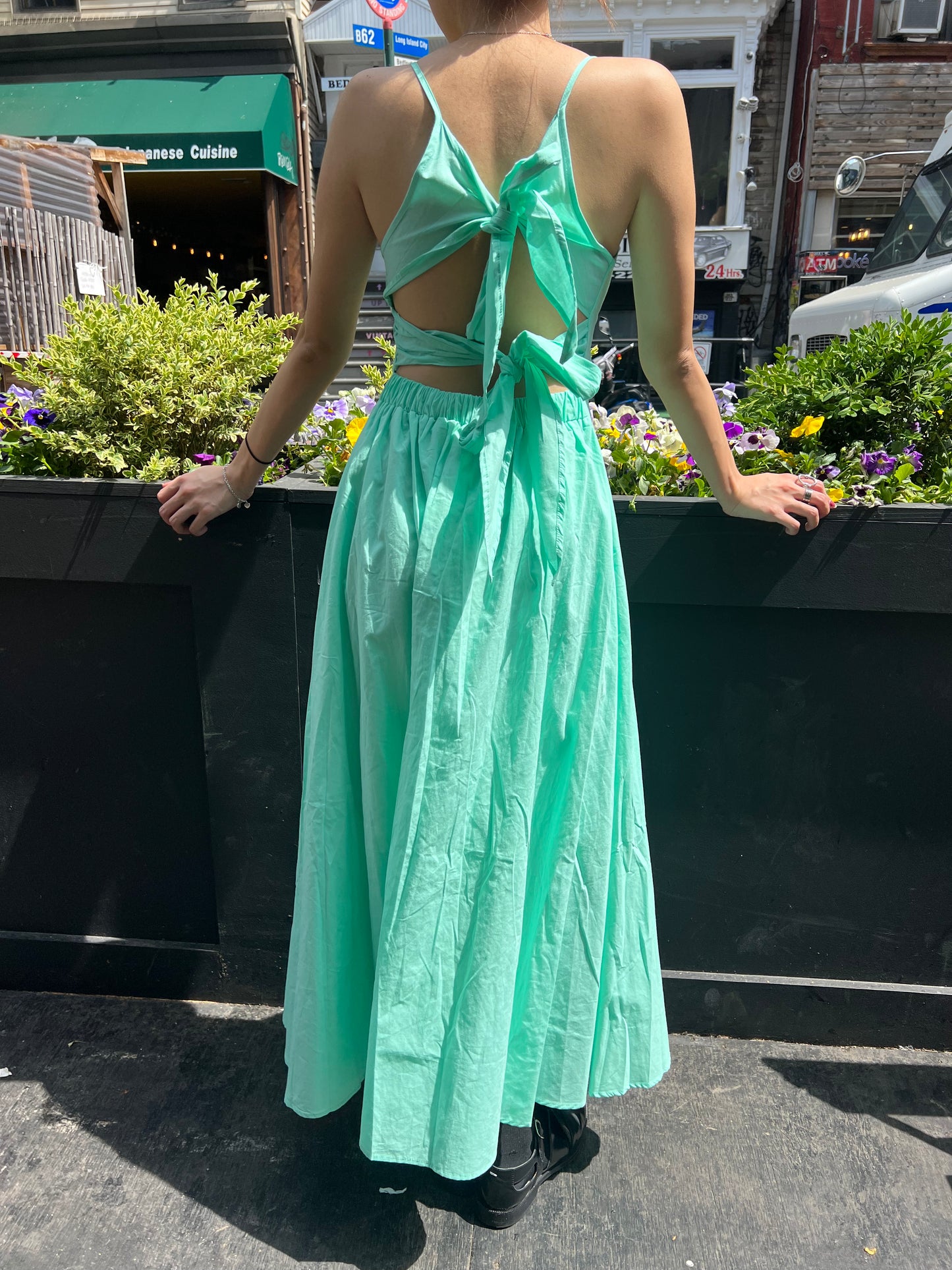 spaghetti strap long dress