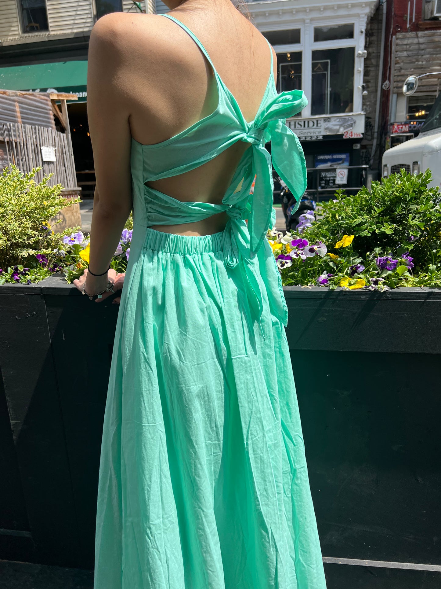spaghetti strap long dress