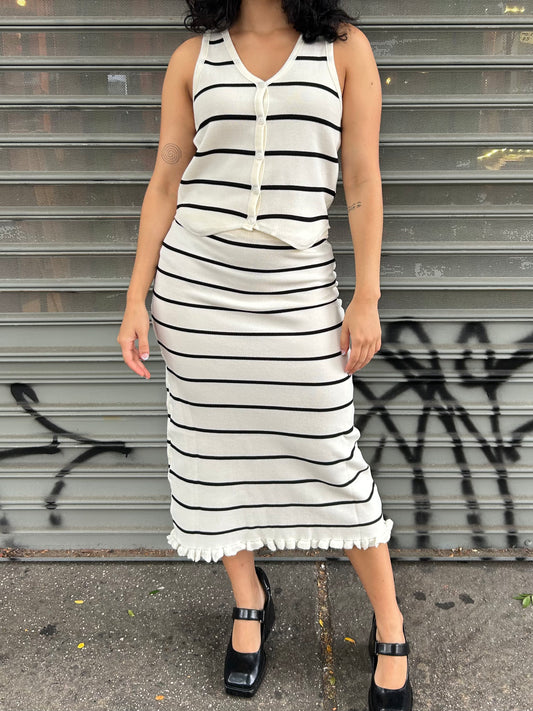 stripe tank w long skirt set