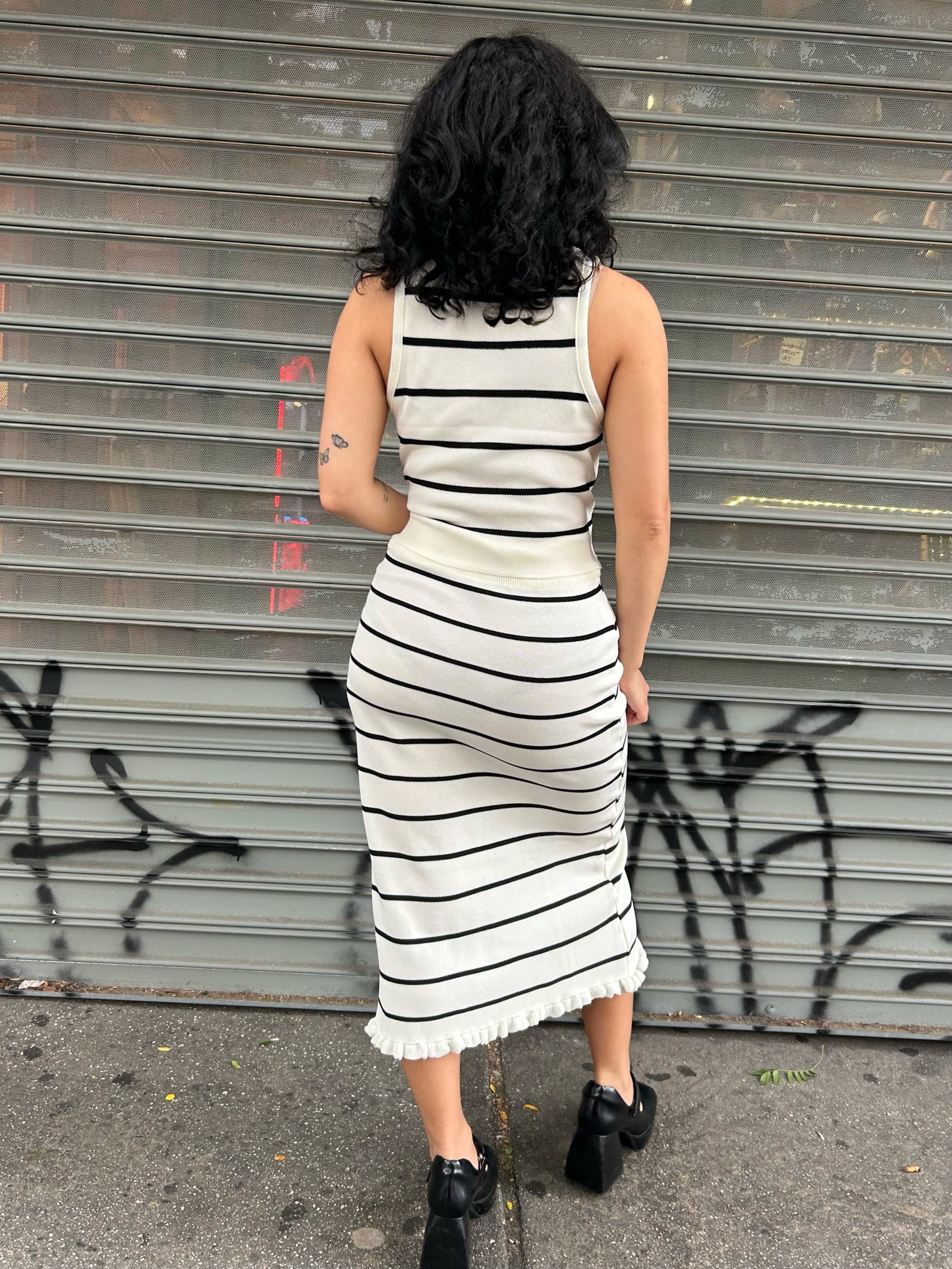 stripe tank w long skirt set