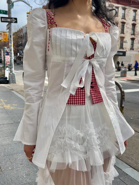 ruched detail l/s blouse