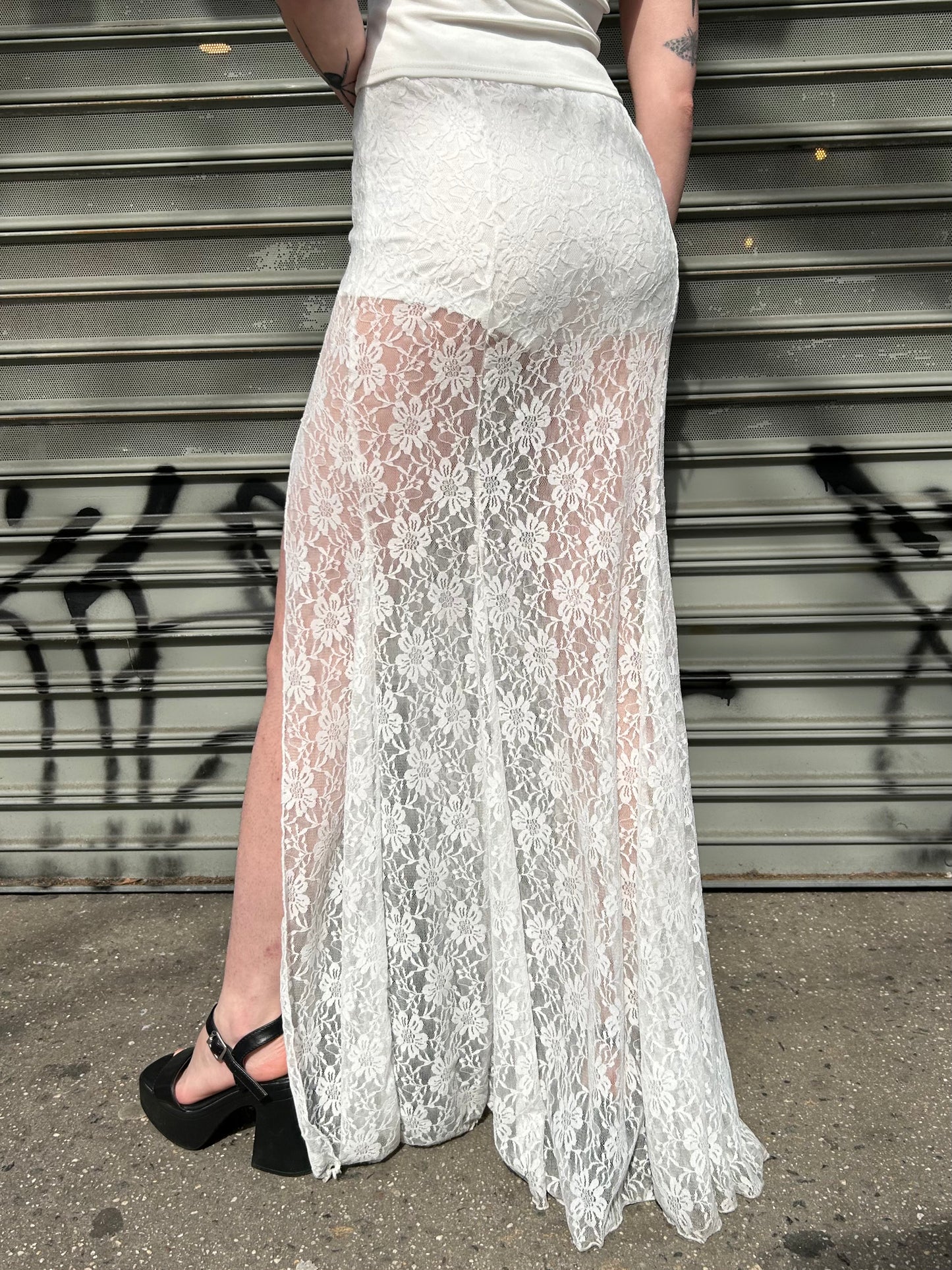 lace long skirt
