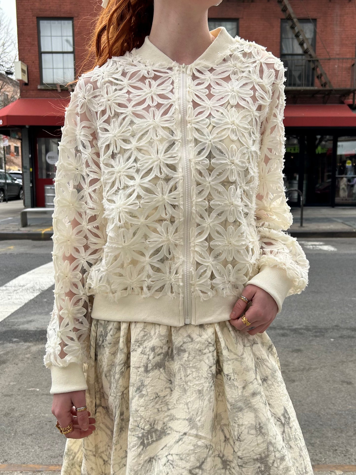 floral embroidered jacket
