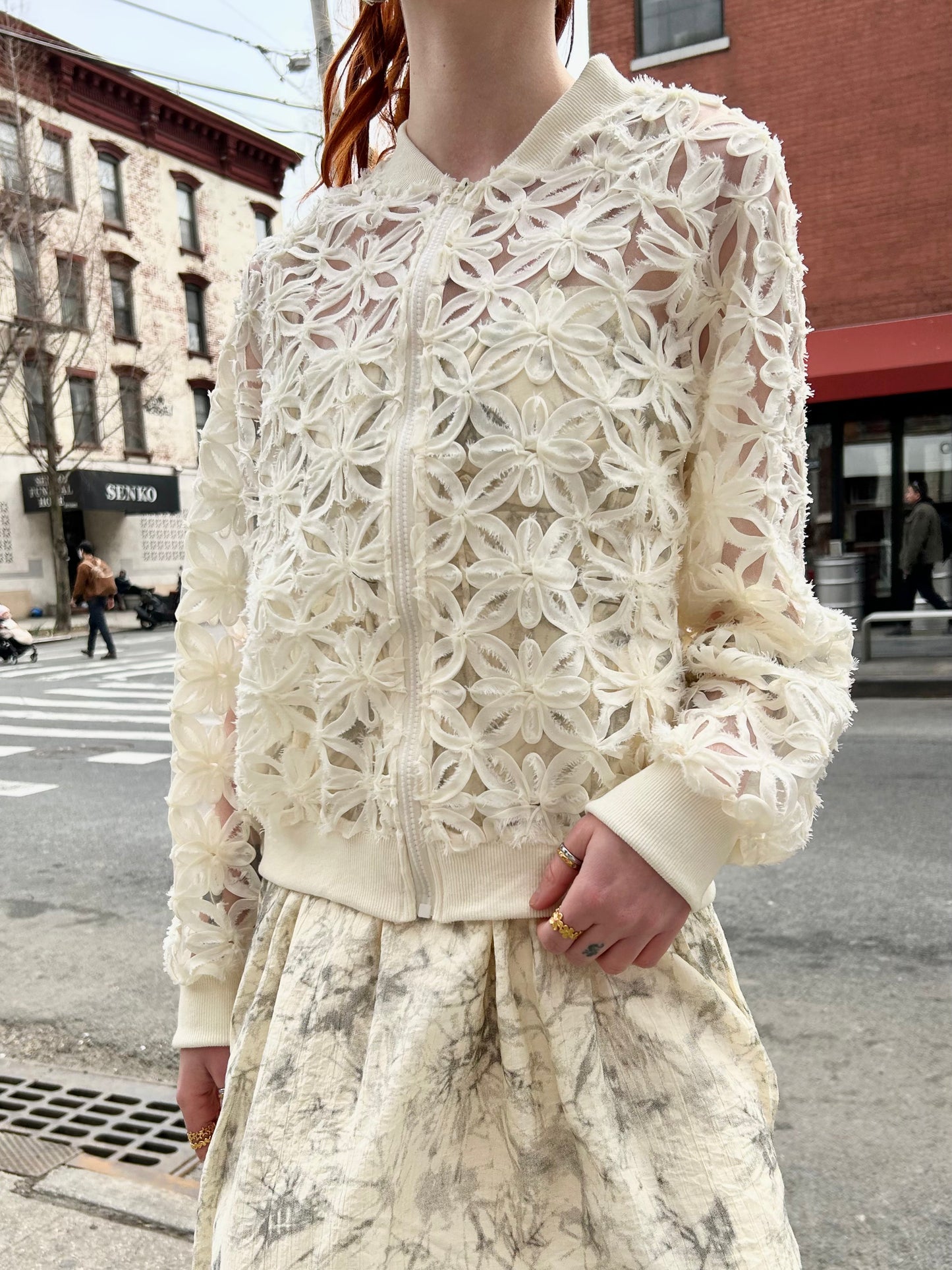floral embroidered jacket