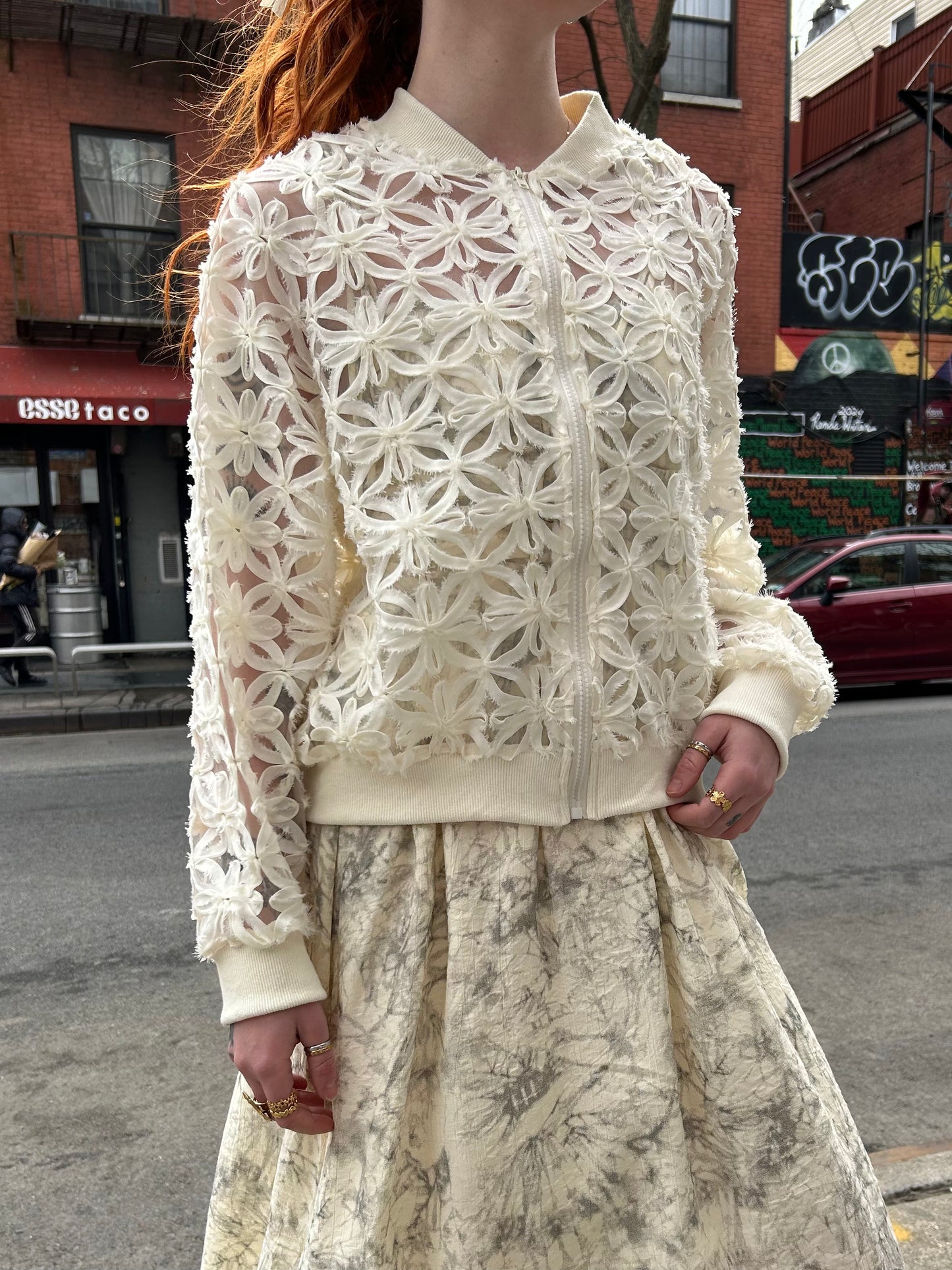 floral embroidered jacket