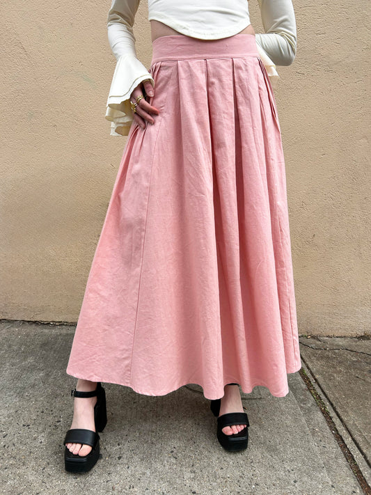 linen long skirt