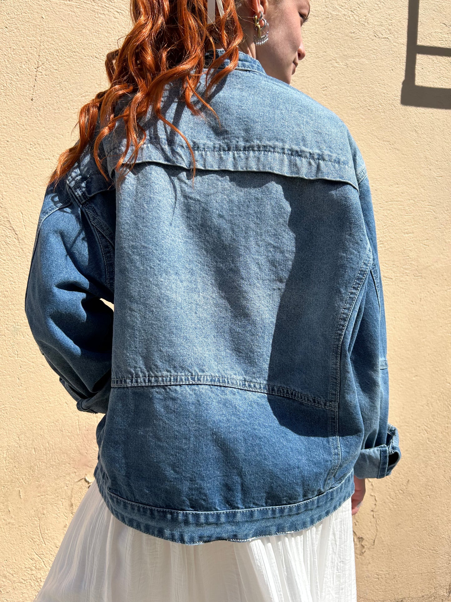 denim biker jacket