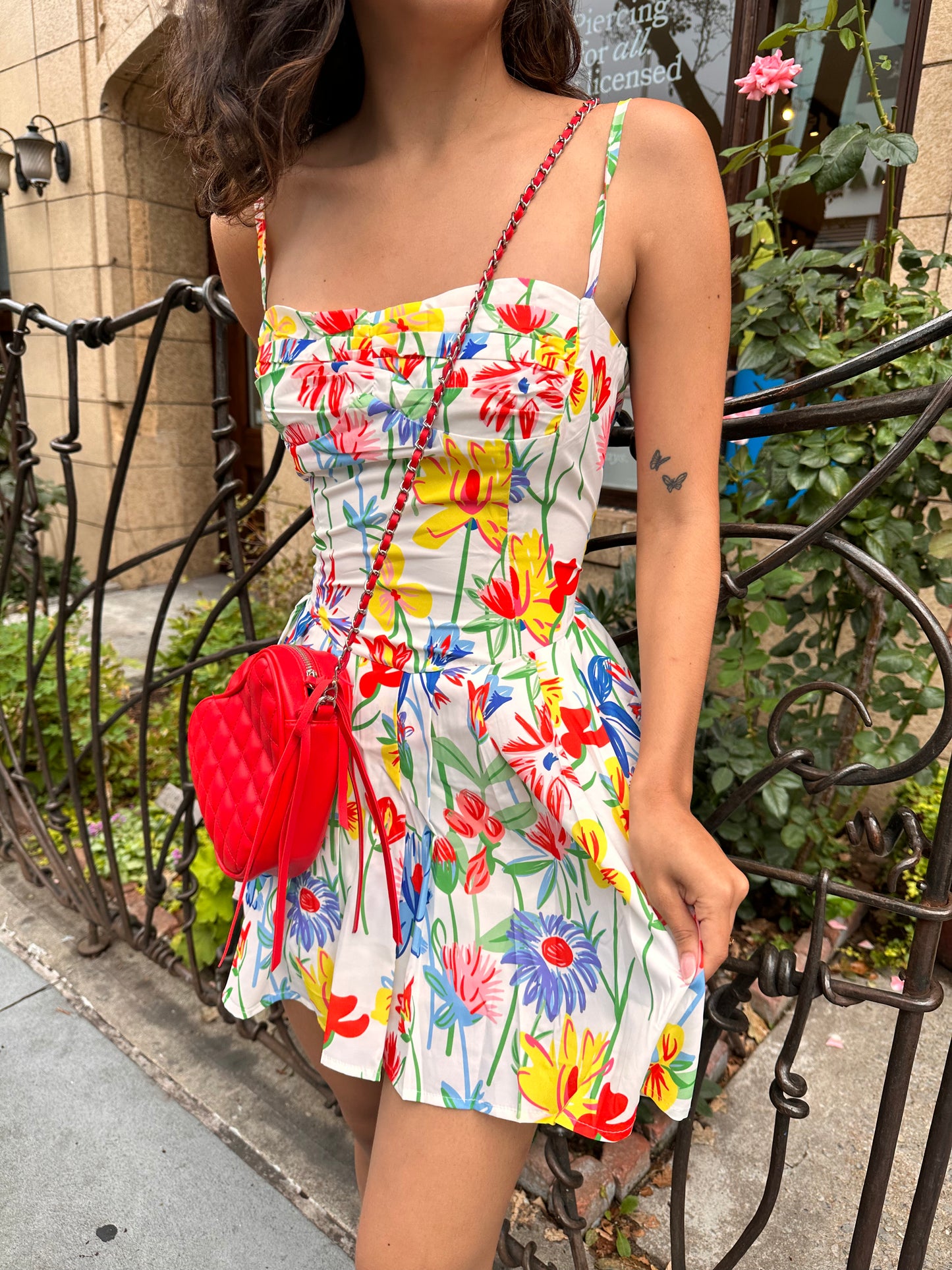 short floral dress