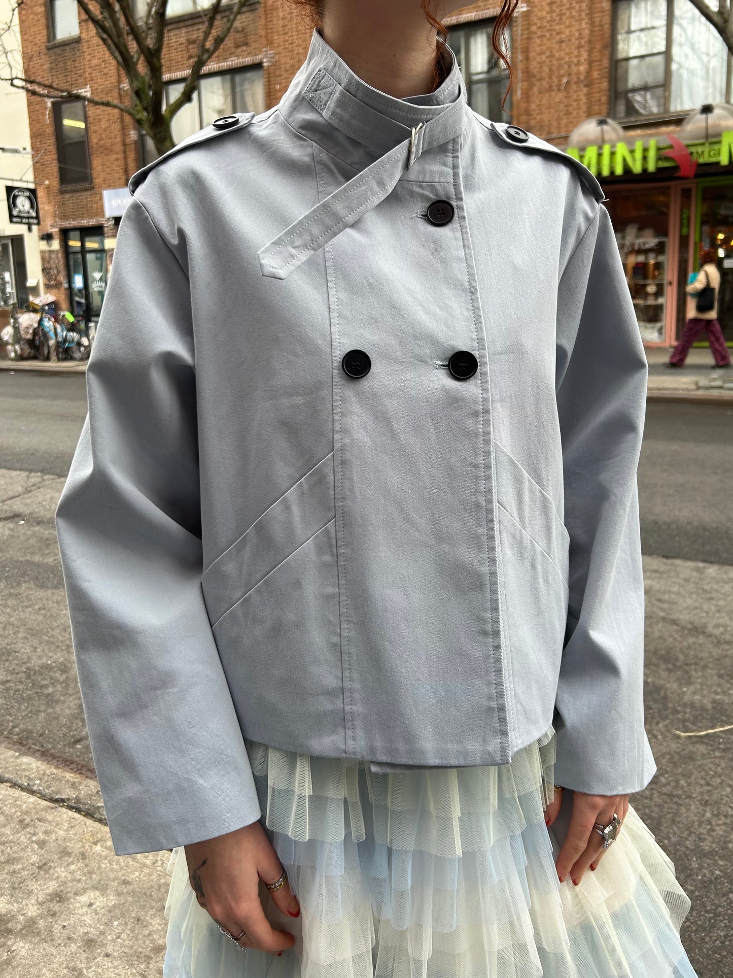 short trench jacket