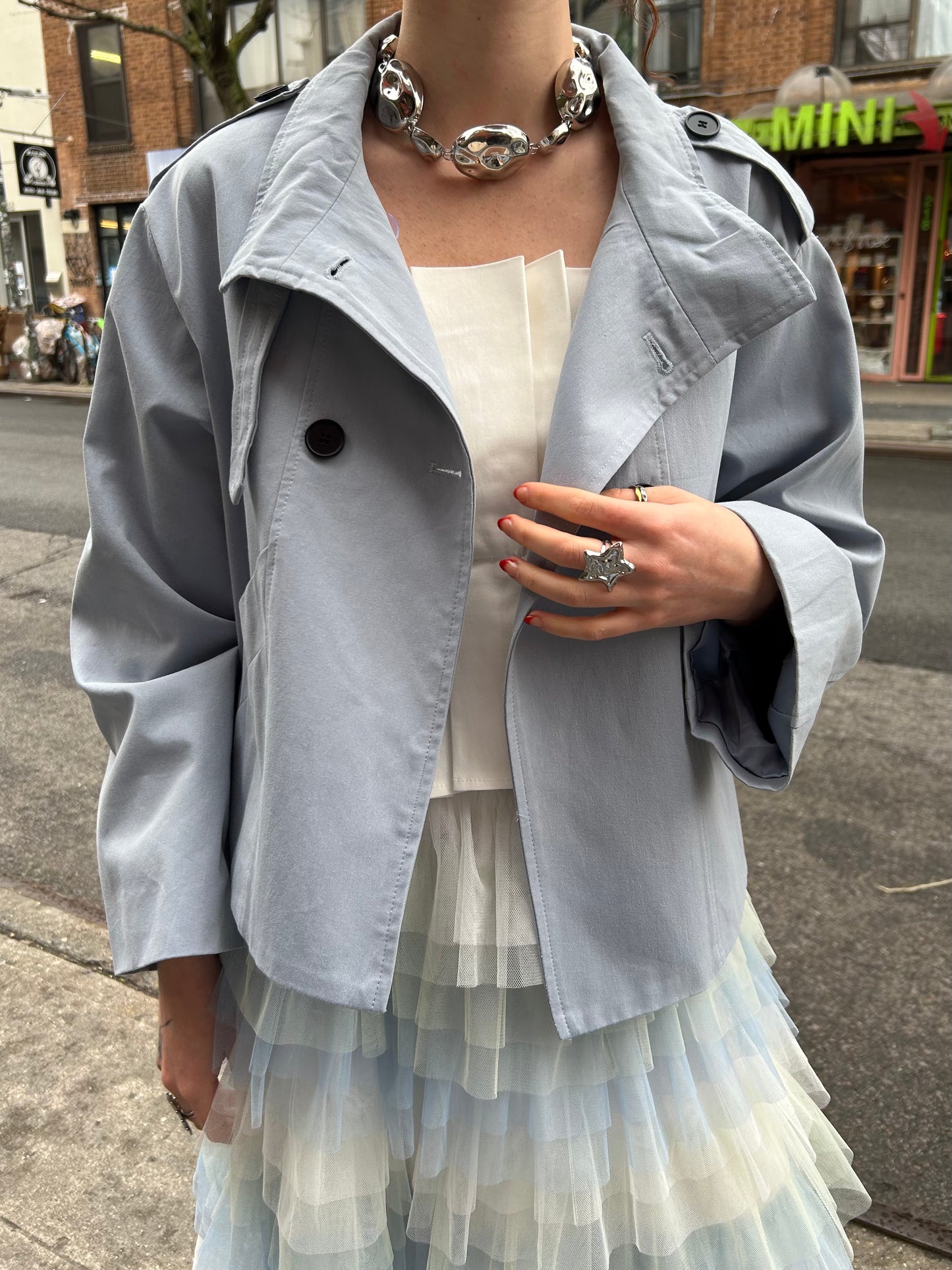 short trench jacket