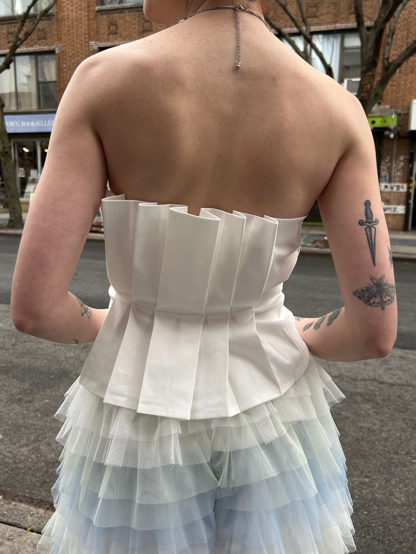 strapless structured top