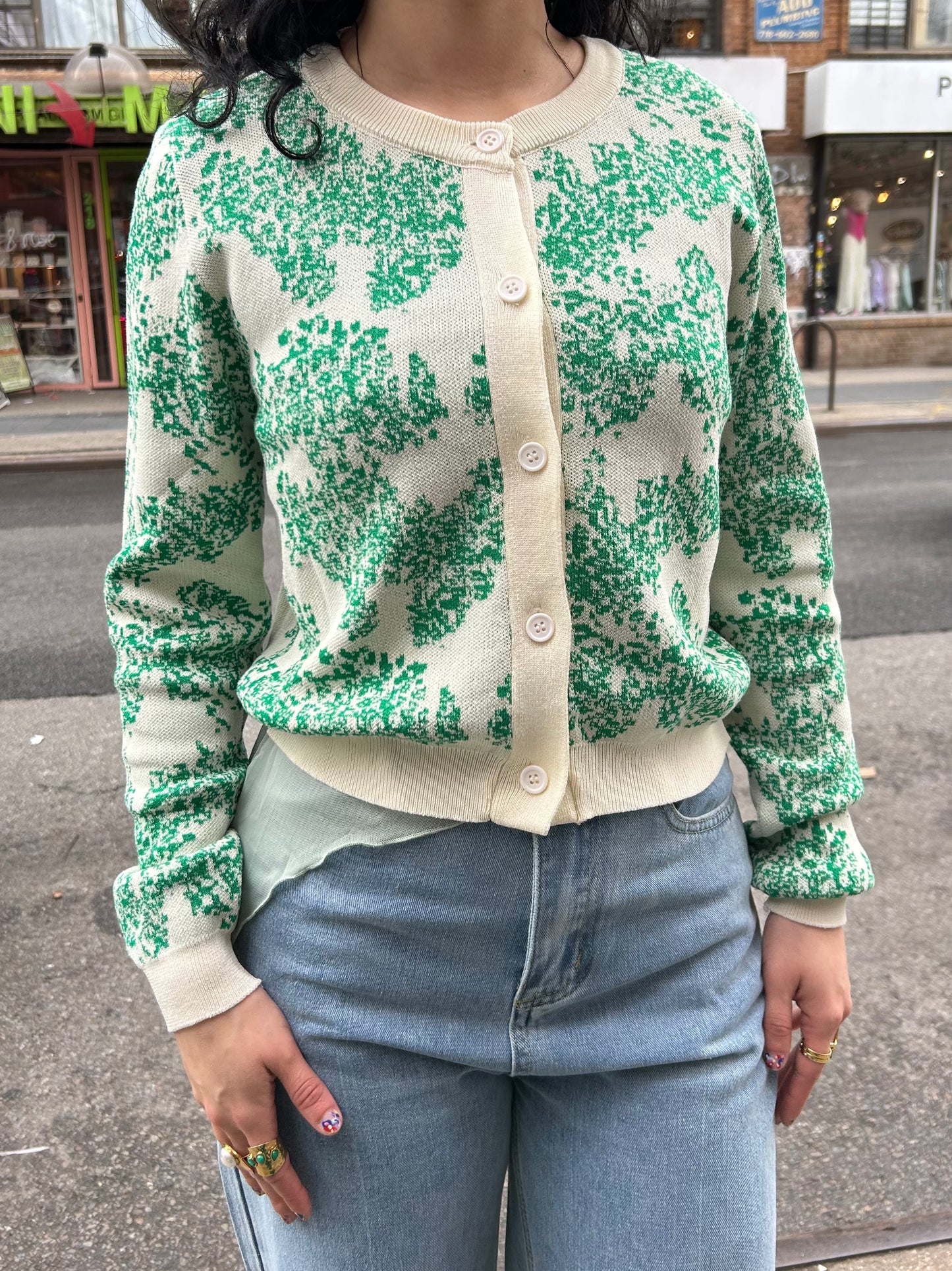 floral cardigan