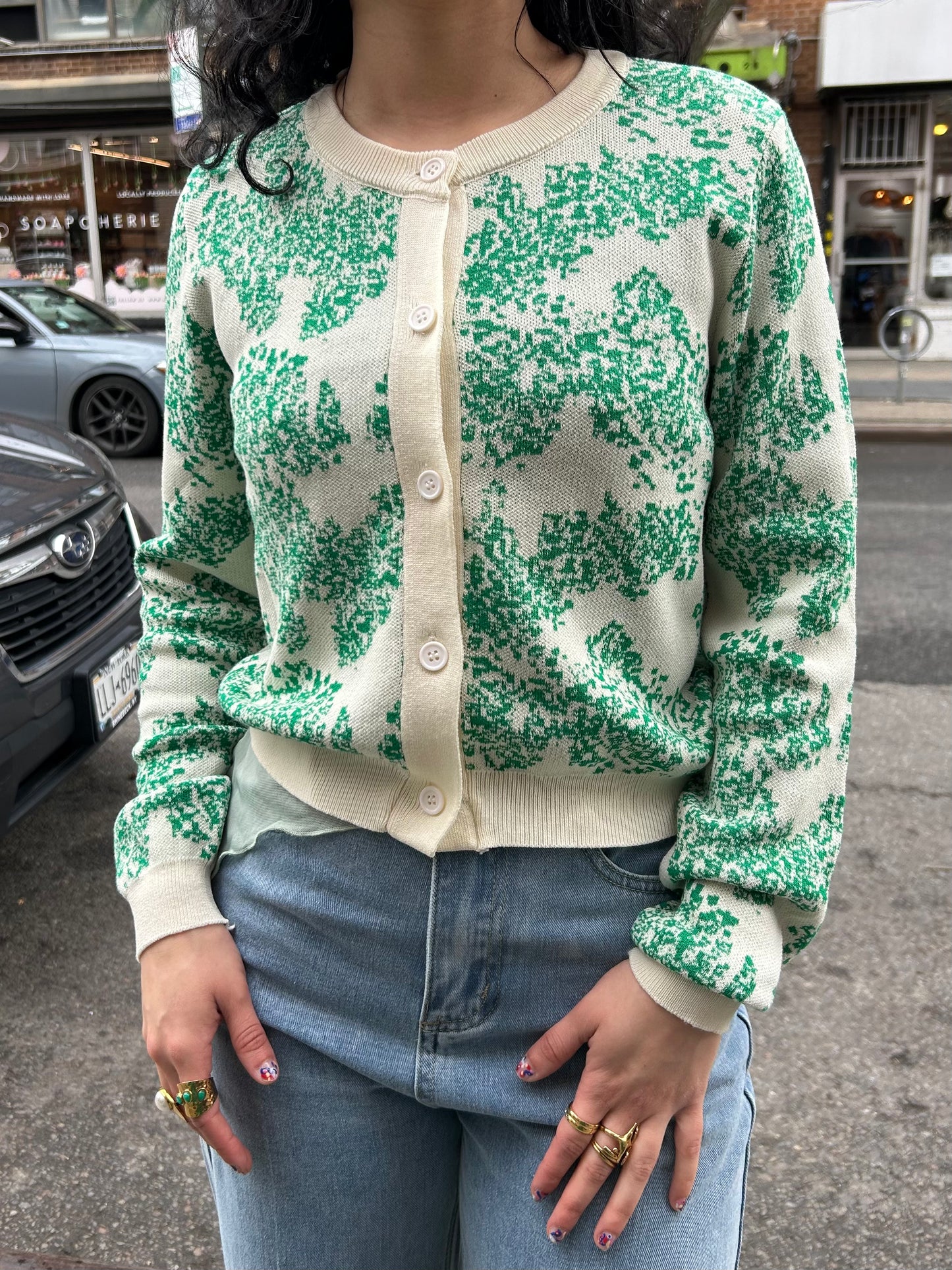 floral cardigan