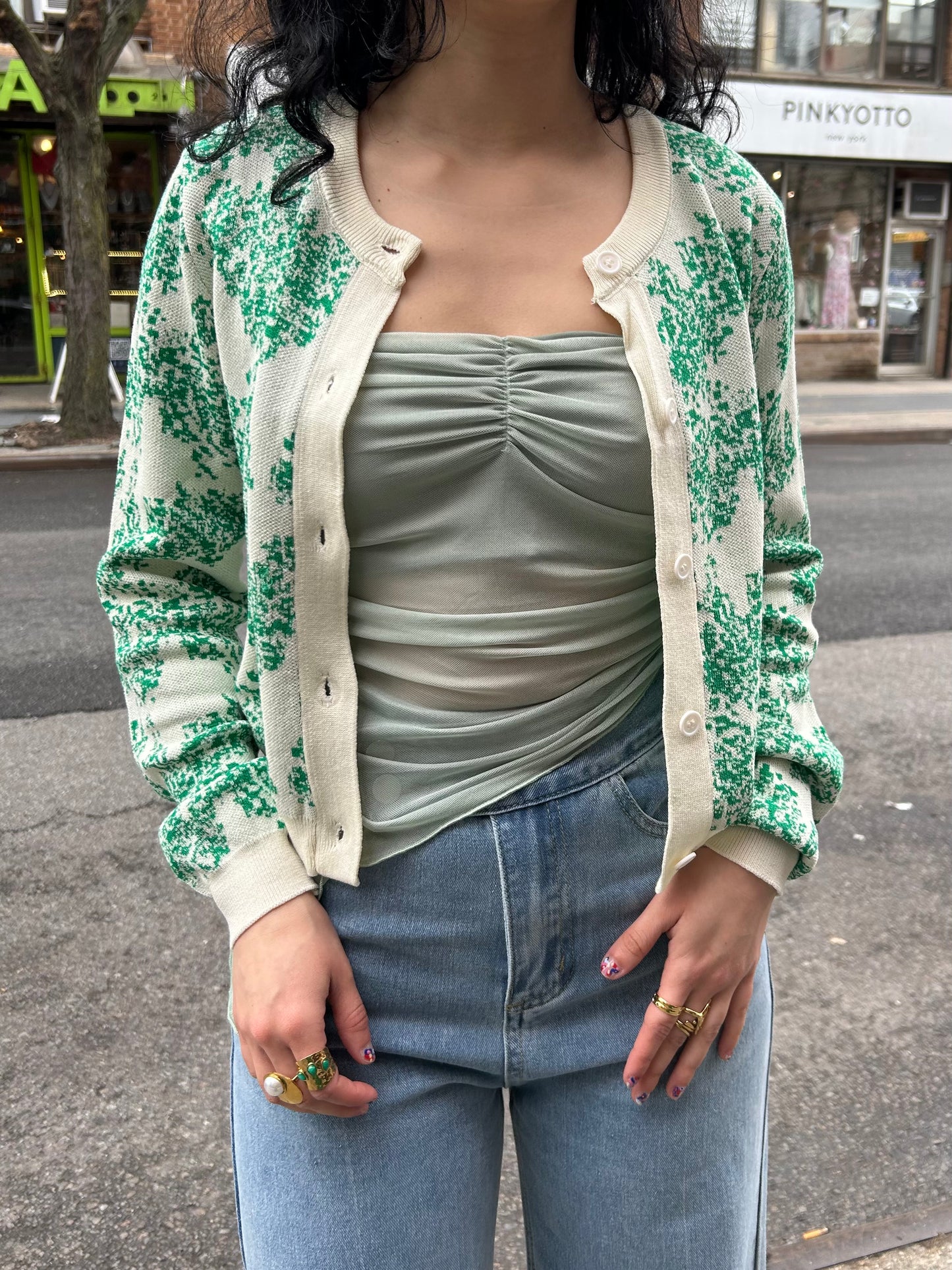 floral cardigan
