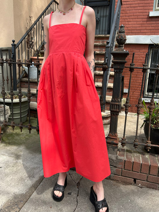 spaghetti strap solid dress