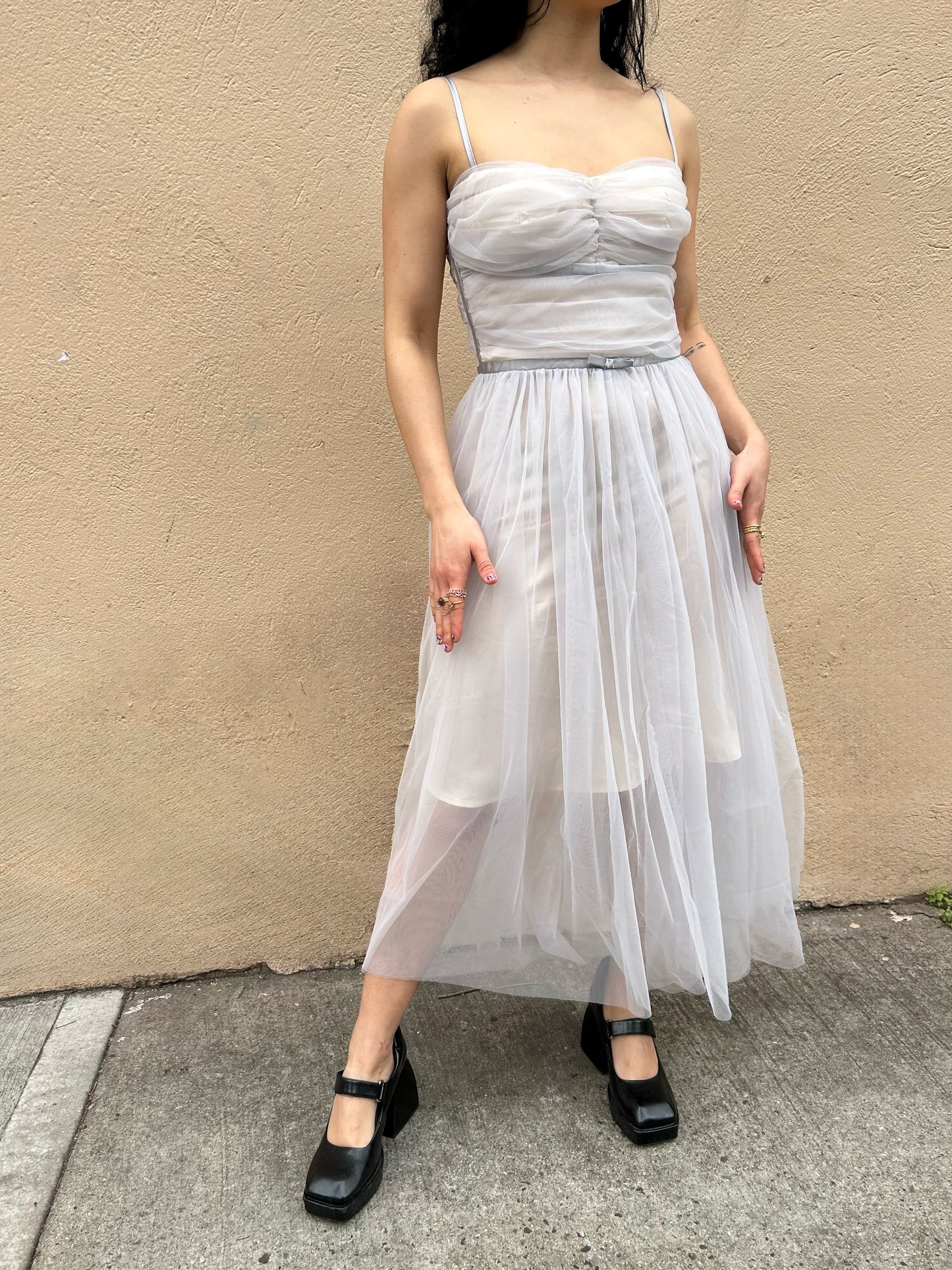 sheer mesh dress