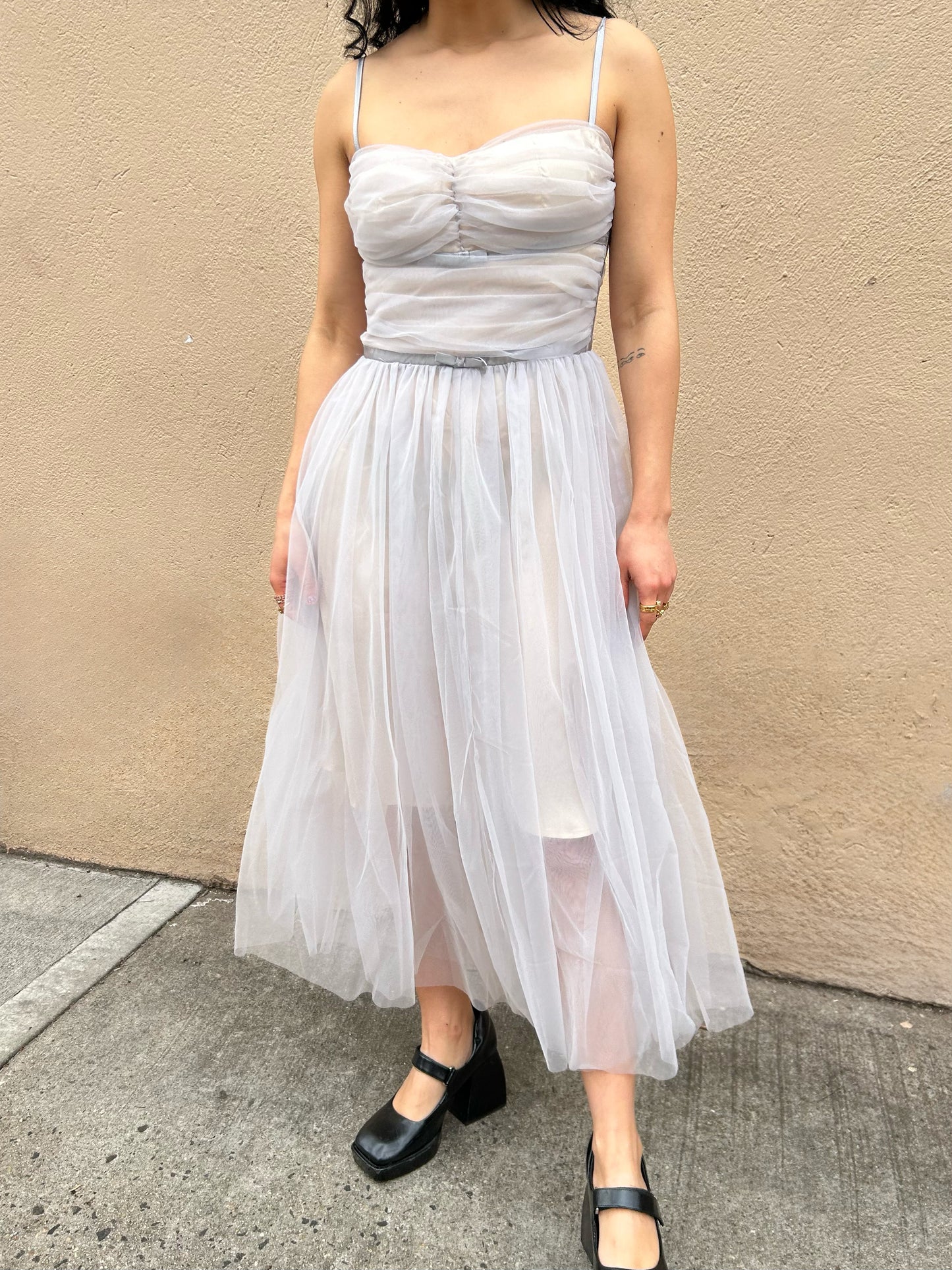 sheer mesh dress