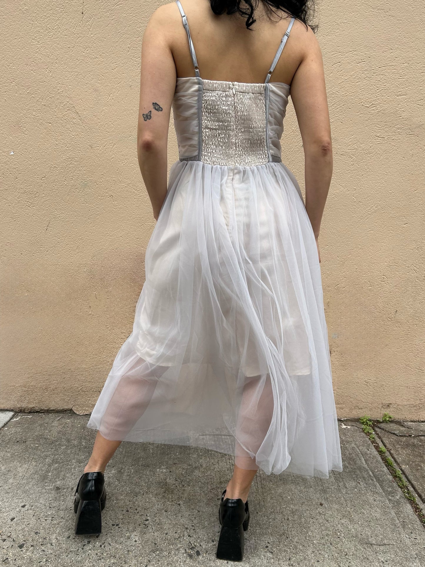 sheer mesh dress