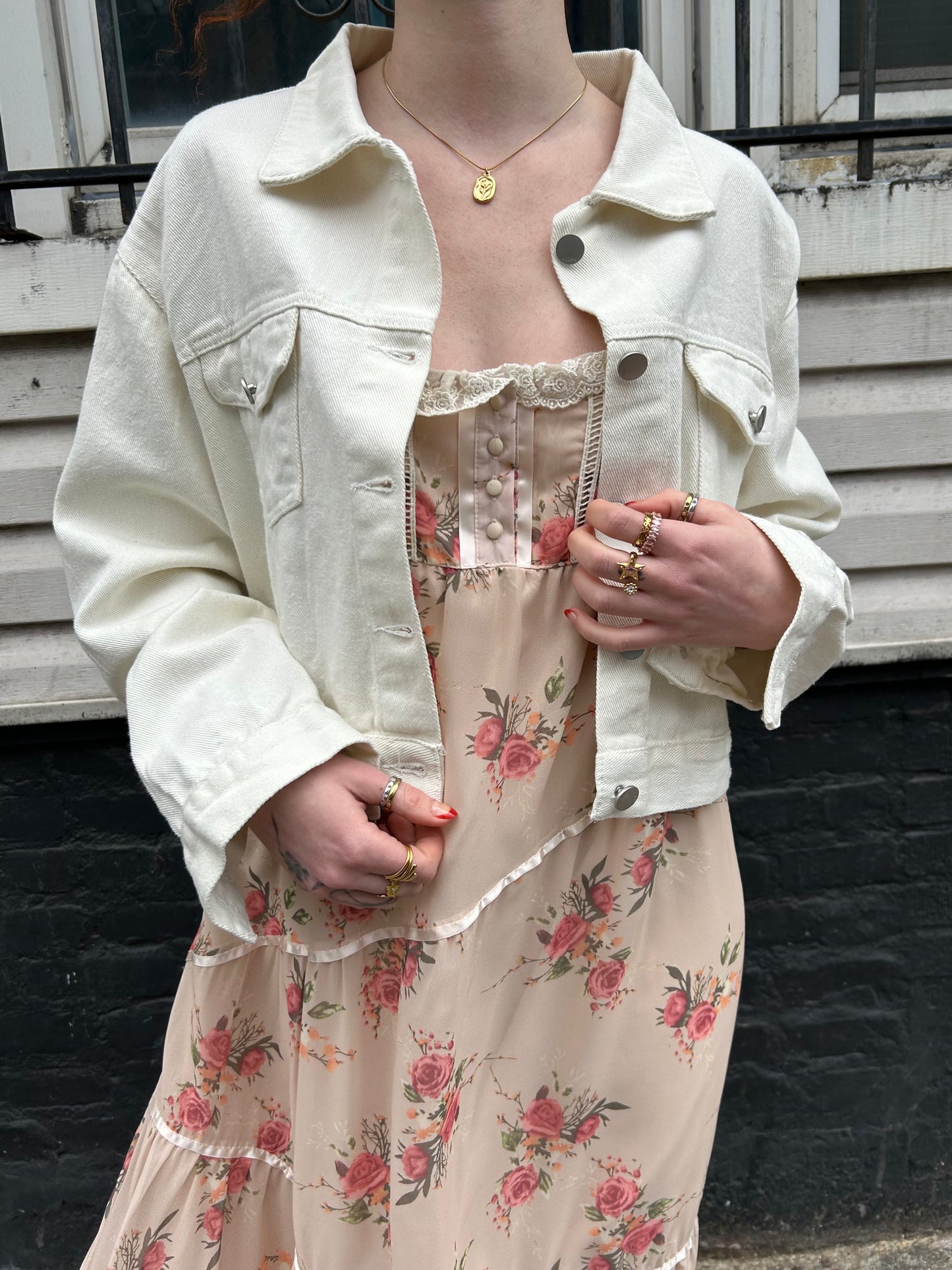 cropped button up jacket