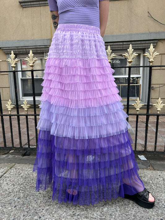 2 toned multi tiered skirt