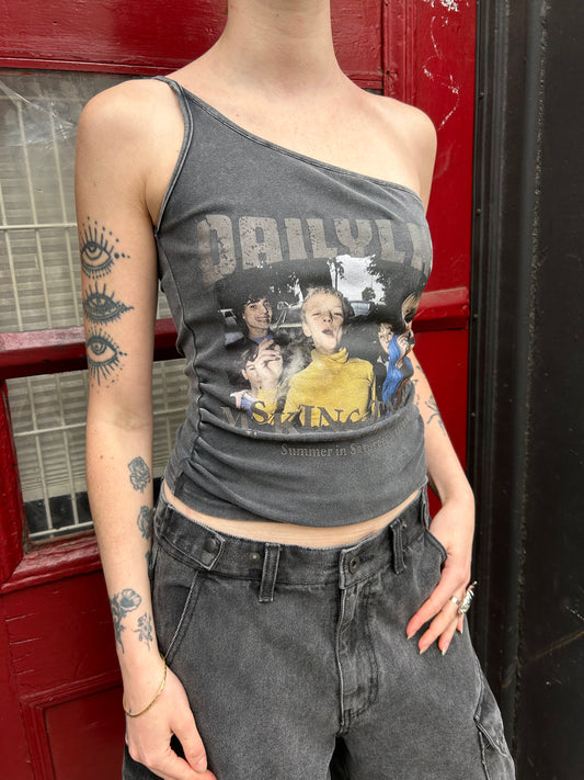 1 shoulder printed tank