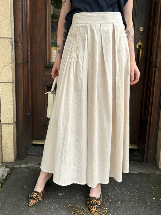 linen long skirt