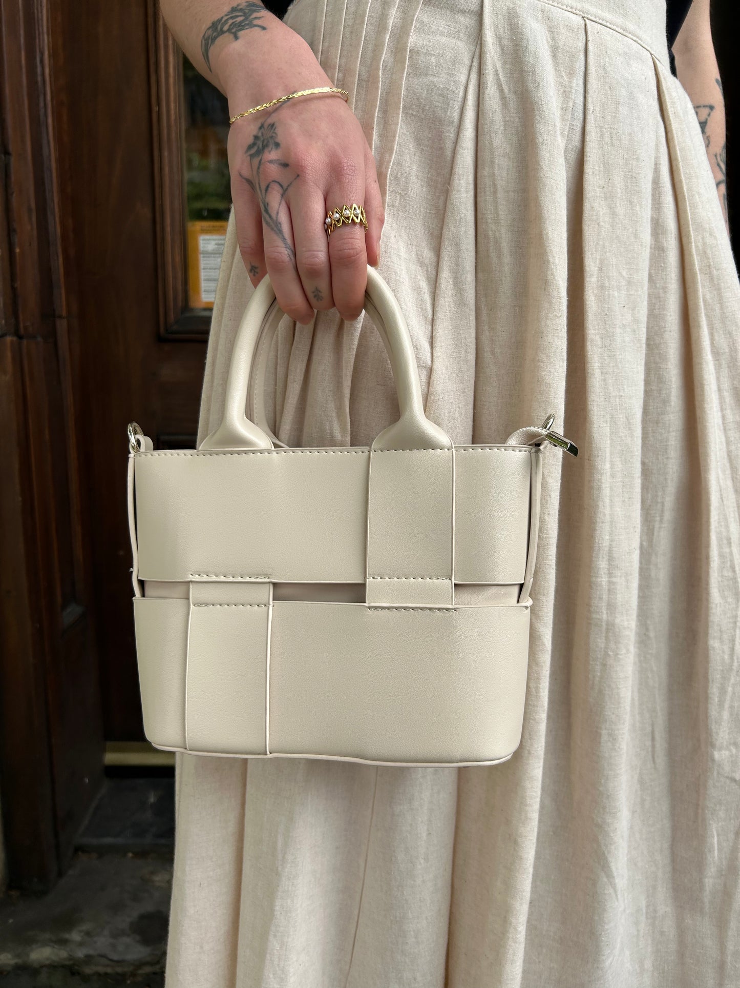 basket weave handbag
