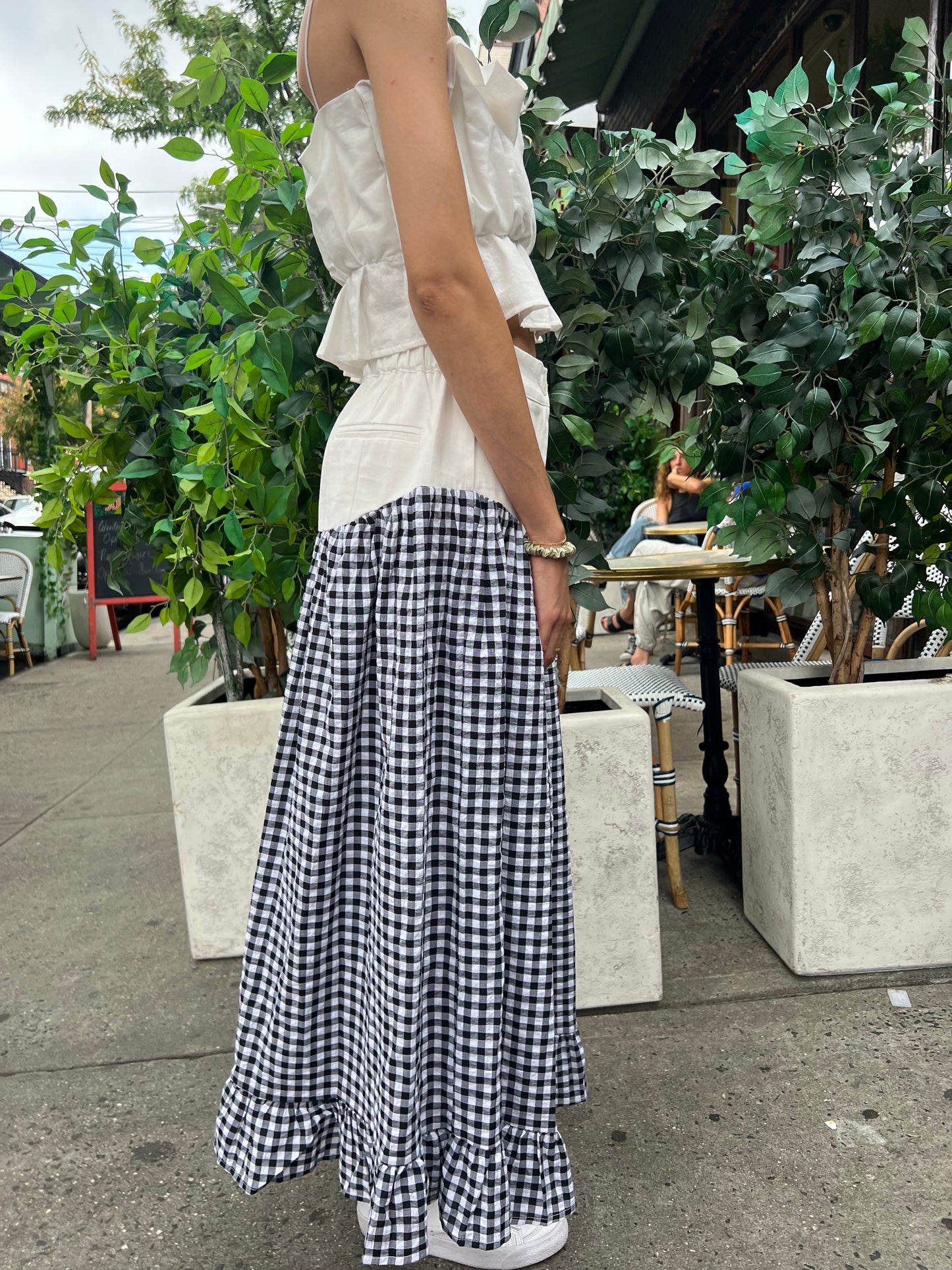 linen pintuck blouse