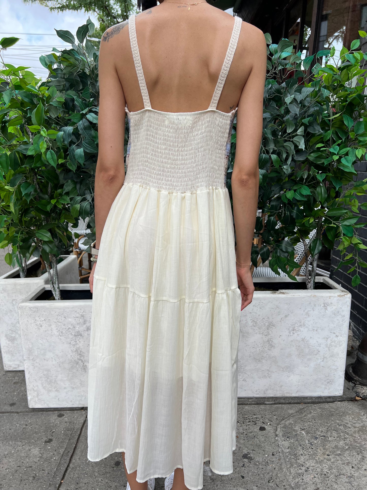 top crochet midi dress