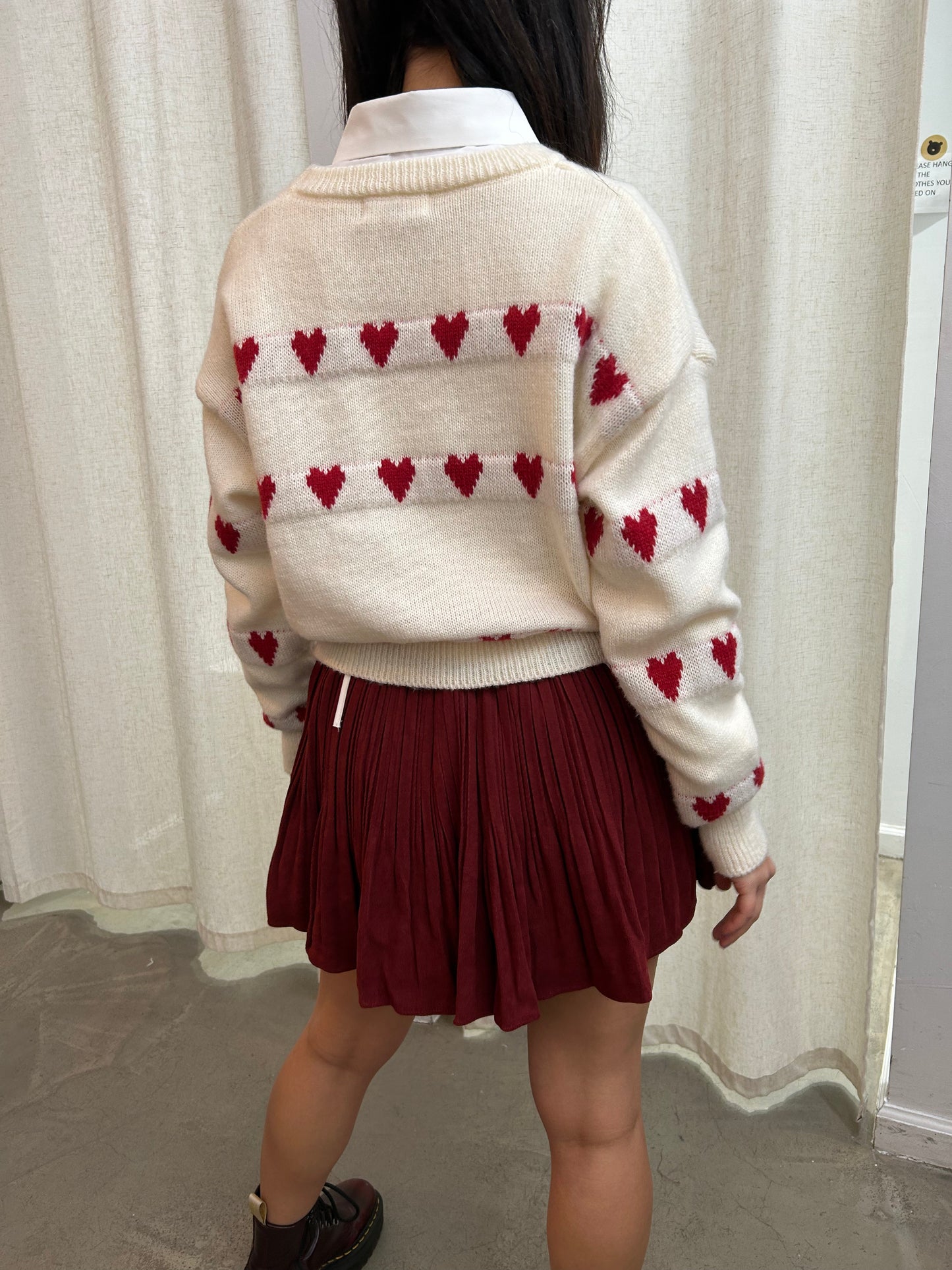 heart detail sweater