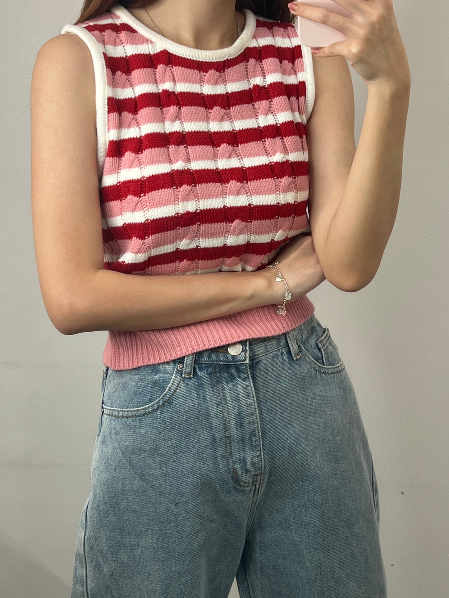 stripe knit top