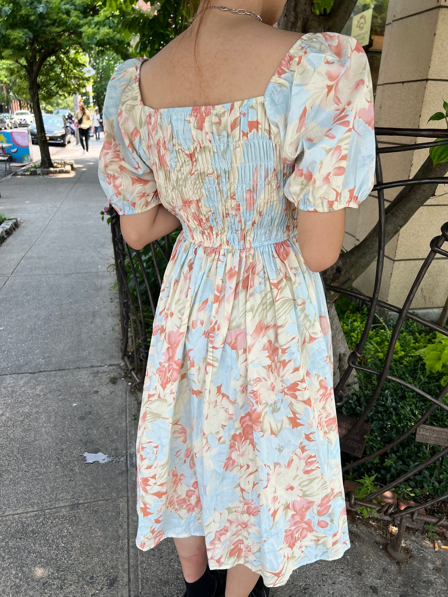 off shoulder midi dress