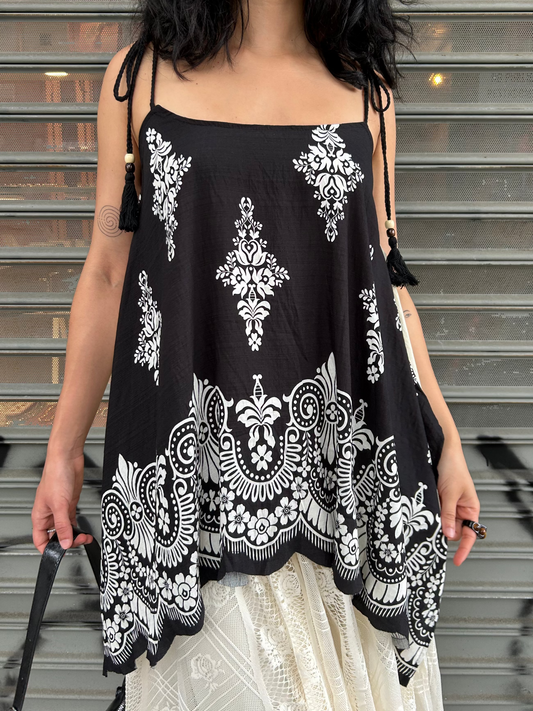 paisley print tank blouse