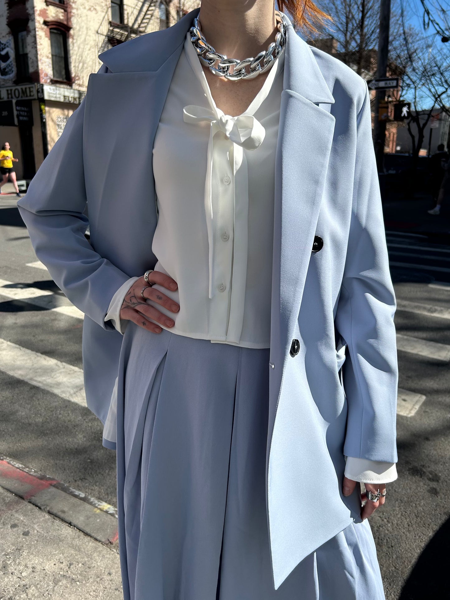black button blazer