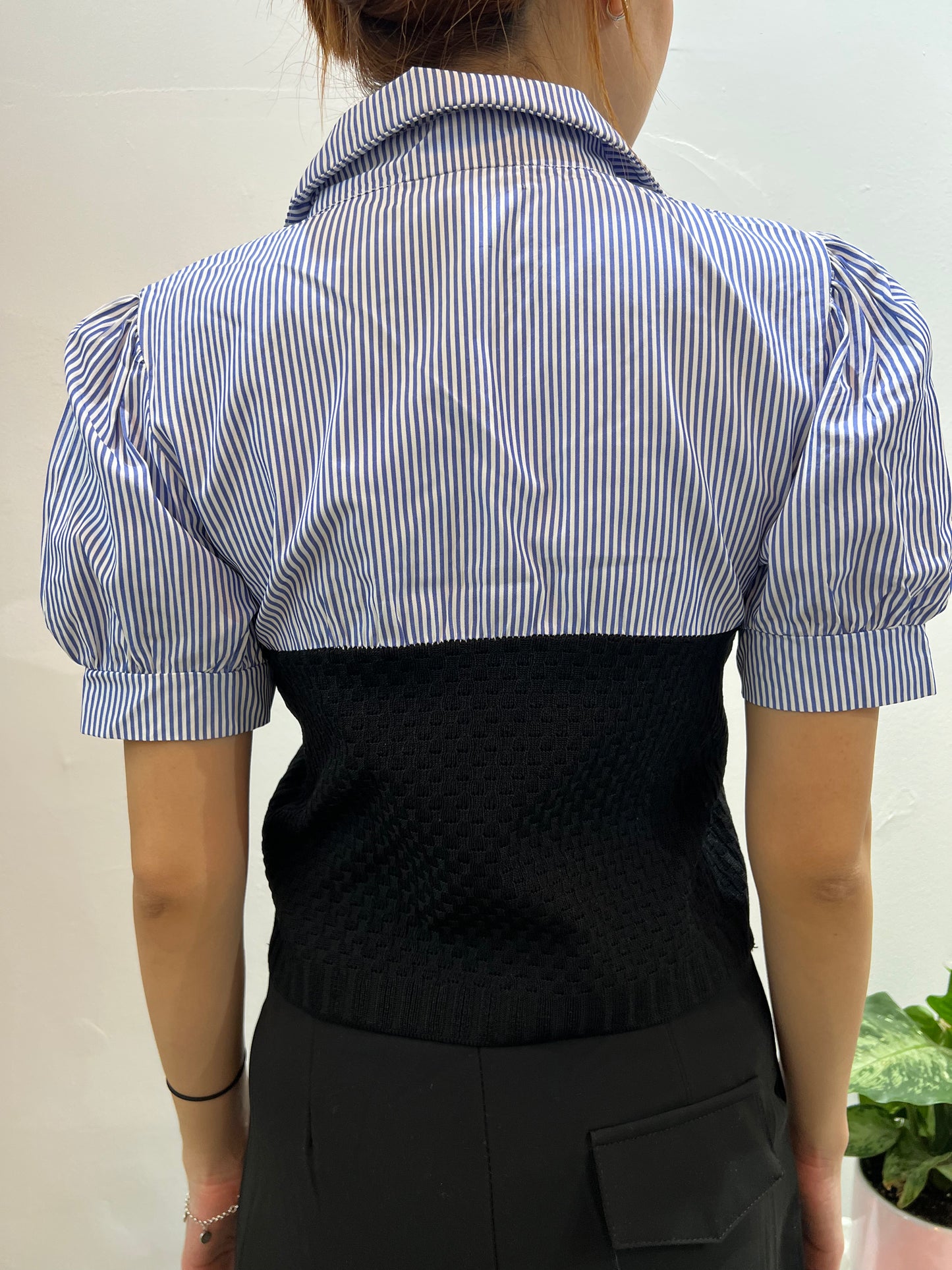 stripe bustier blouse