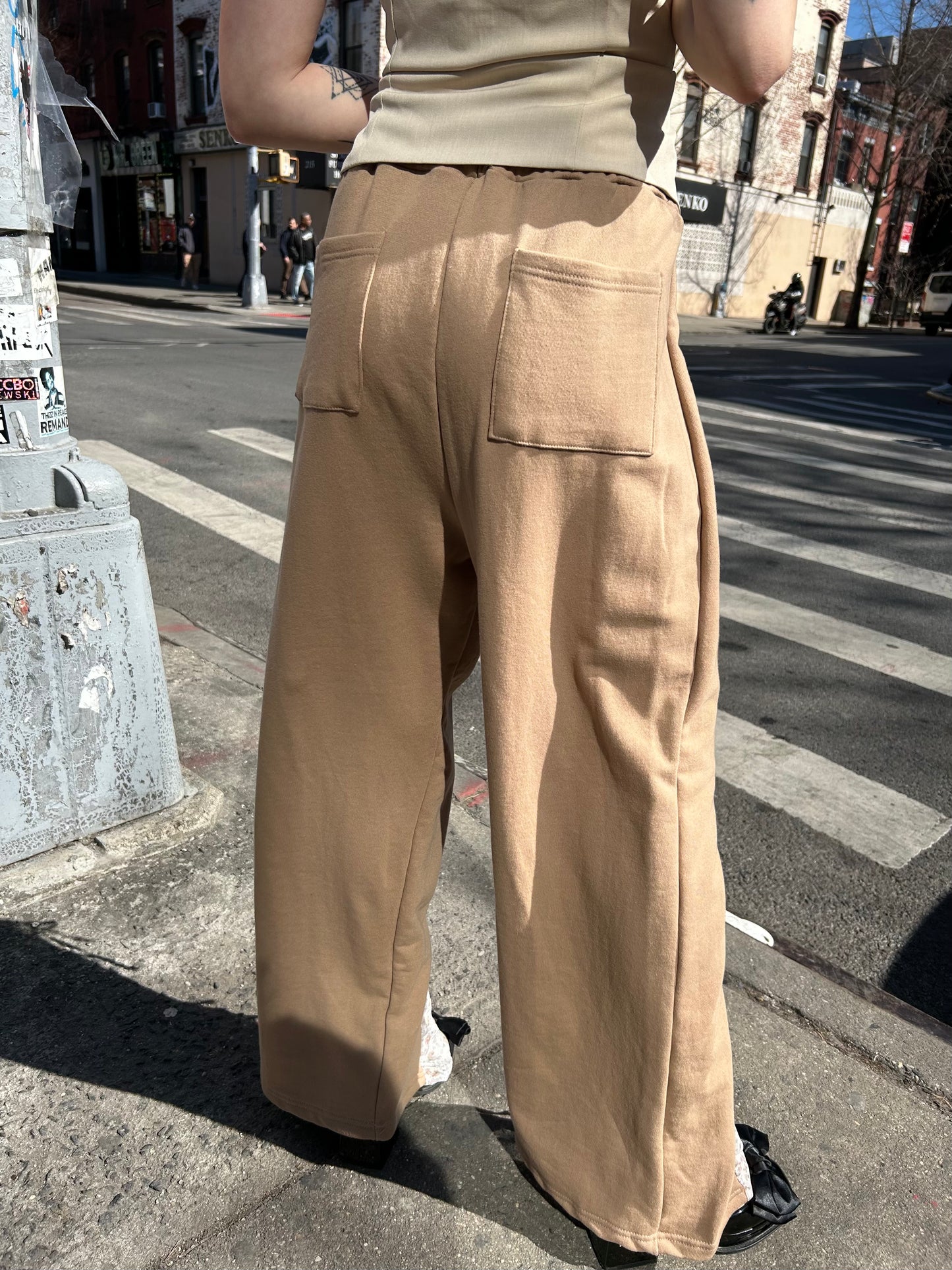 floral ribbon jogger pant