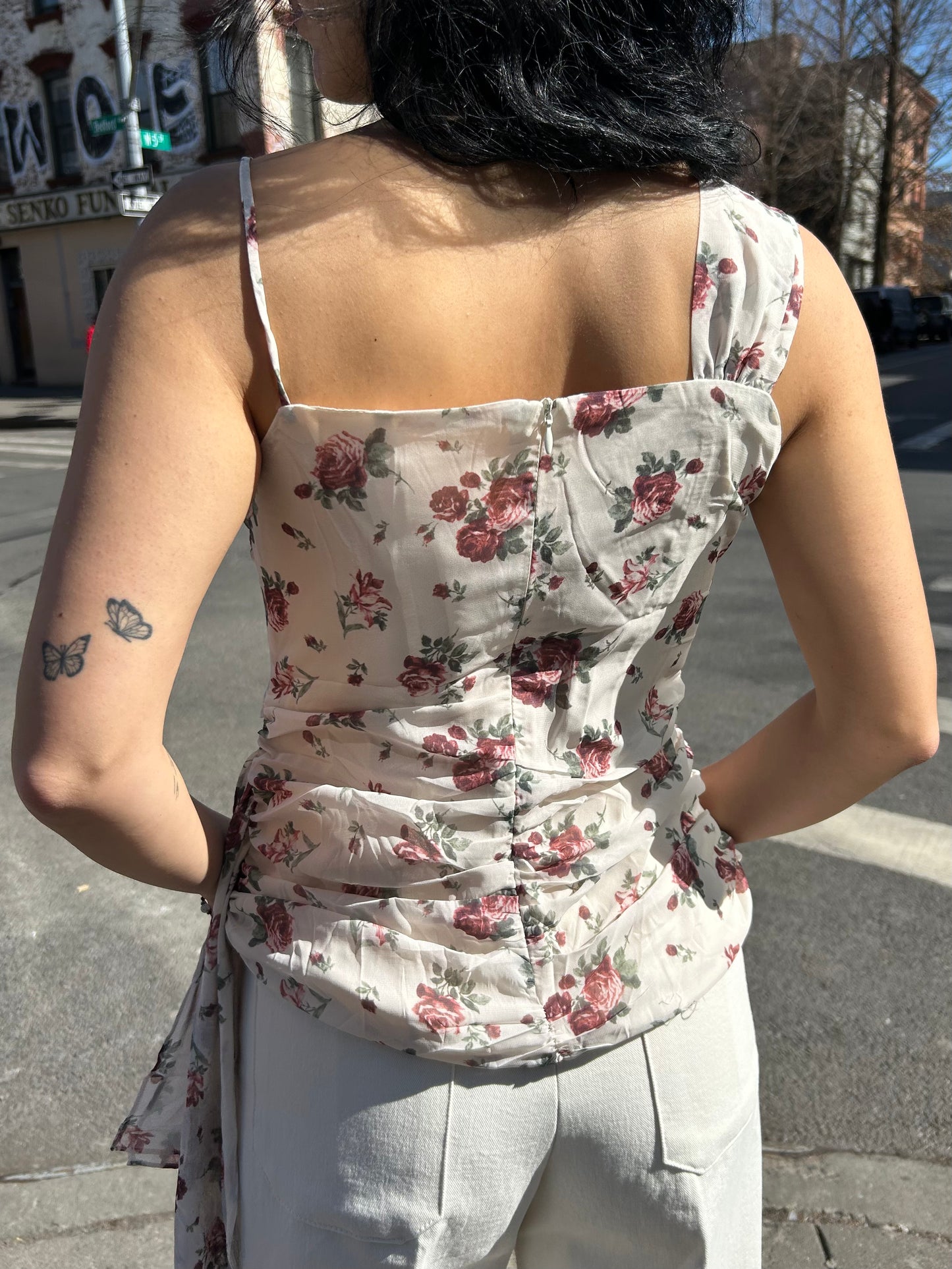 floral off shoulder blouse