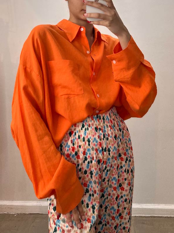 linen oversize blouse