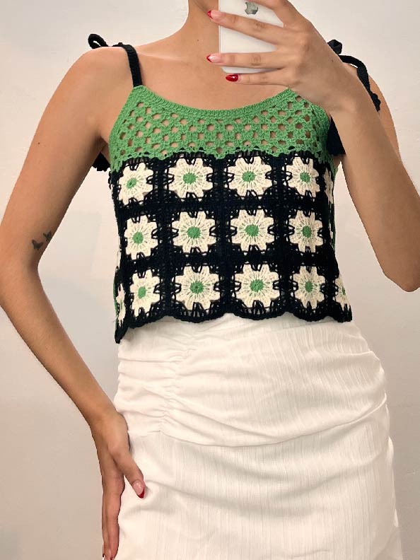crochet knit top