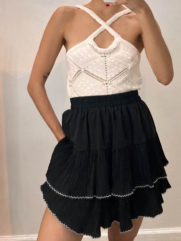 open front knit top