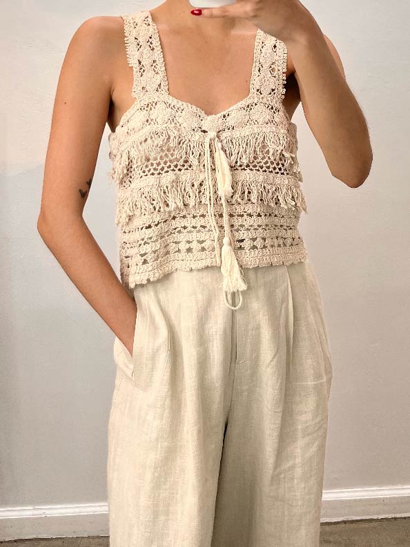 linen wide leg pant