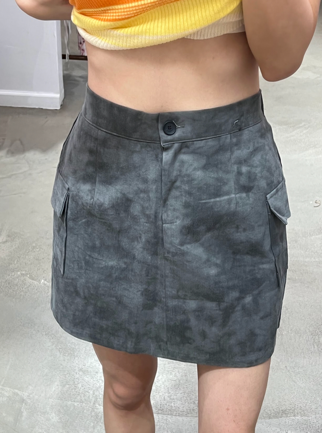 cargo pocket mini skirt