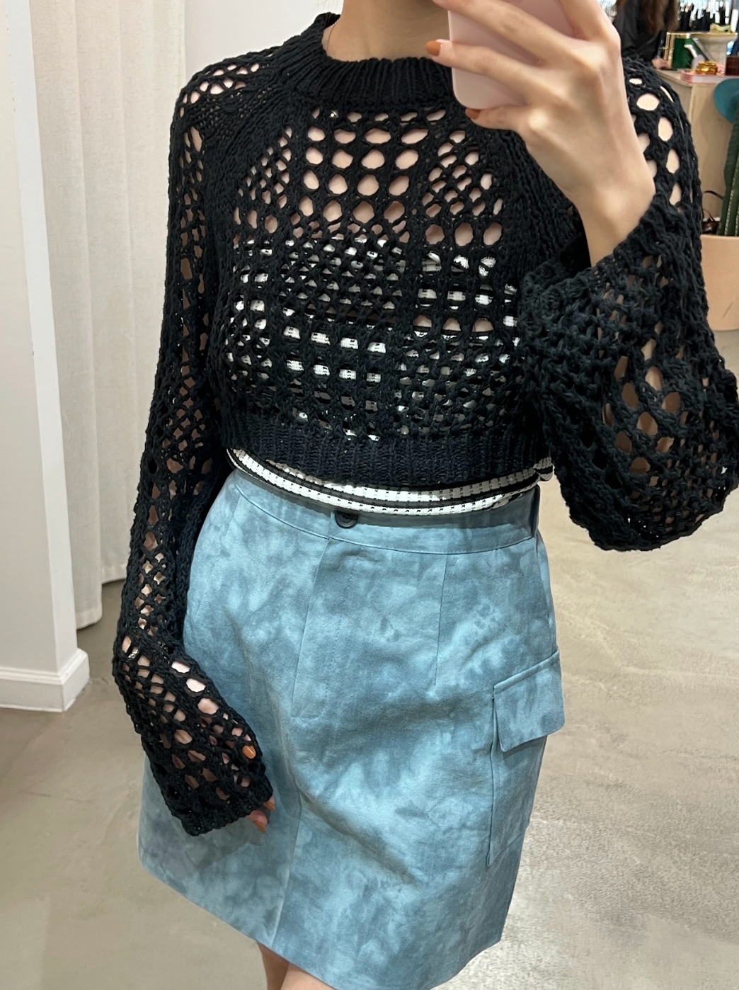 stripe tube knit top
