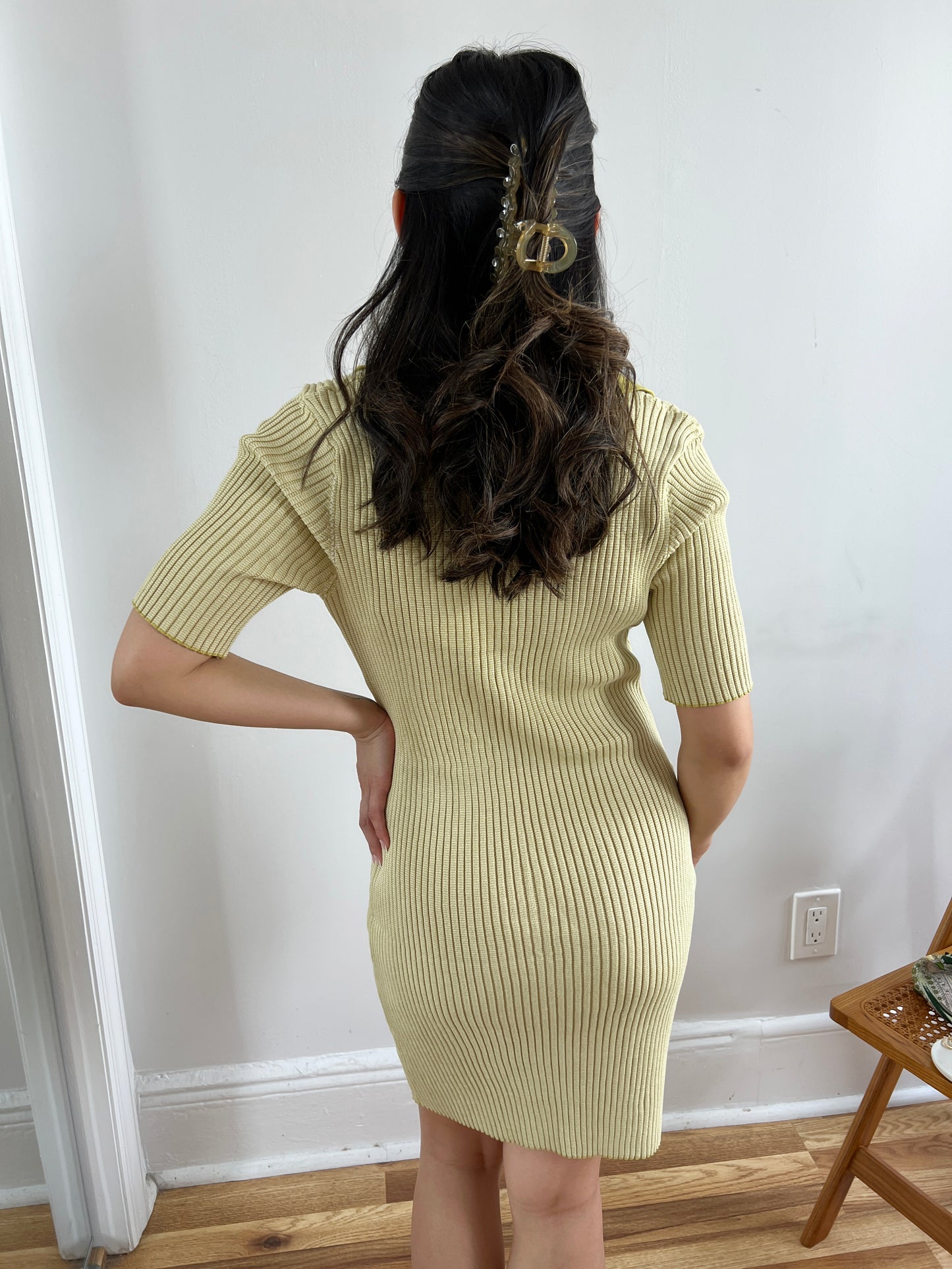 short slv knit dress