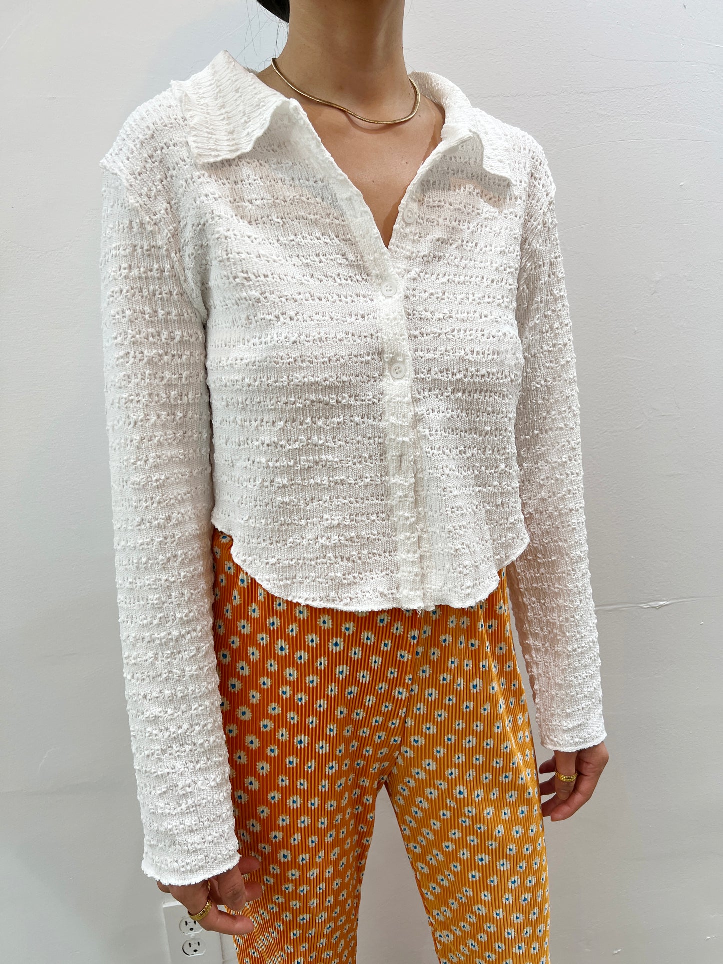 textured blouse